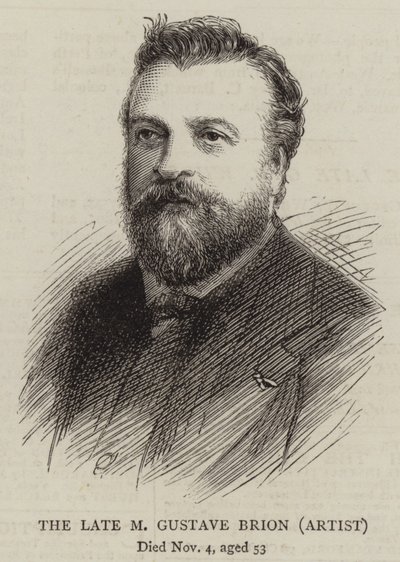 Geç M Gustave Brion, Sanatçı (gravür) by English School