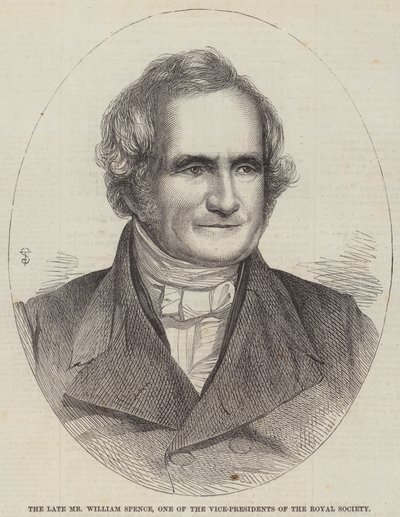 Rahmetli Bay William Spence, Kraliyet Cemiyeti Başkan Yardımcılarından Biri (gravür) by English School