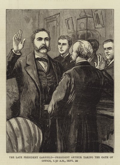 Rahmetli Başkan Garfield, Başkan Arthur yemin ediyor by English School
