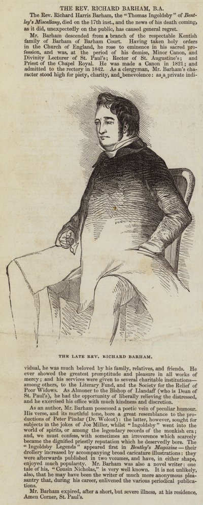 Rahmetli Muhterem Richard Barham (gravür) by English School