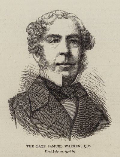 Geç Samuel Warren, QC (gravür) by English School