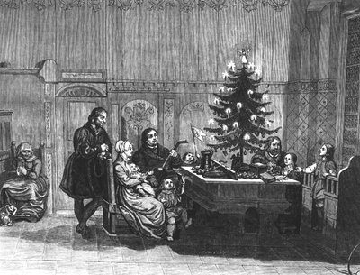 İlk Noel Ağacı Mumları Efsanesi, 18. yüzyılın ortaları by English School