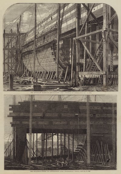 Leviathan Yapım Aşamasında (gravür) by English School