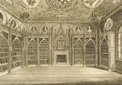 Kitaplık, Godfrey tarafından, Horace Walpole tarafından Strawberry Hill