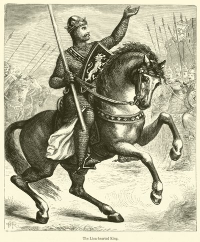Aslan Yürekli Kral (gravür) by English School