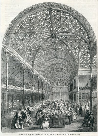 Londra Kristal Sarayı, Regent Sirki, Oxford Caddesi, 1858 by English School