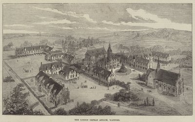 Londra Yetim Asylum, Watford (gravür) by English School