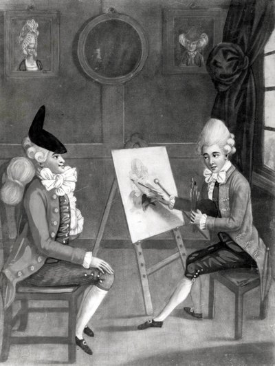 Makarna Ressamı veya Resmine Uygun Billy Dimple, Bowles ve Carver tarafından yayınlandı, 1772 (mezzotint) by English School