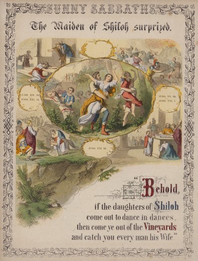 Shiloh Bakiresi şaşırttı (renkli gravür) by English School