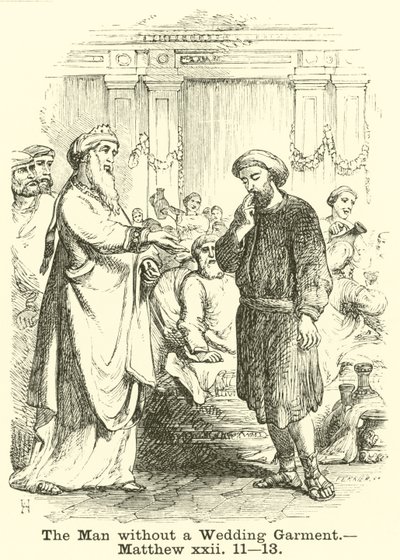 Düğün Elbisesi Olmayan Adam, Matta, xxii, 11, 13 by English School