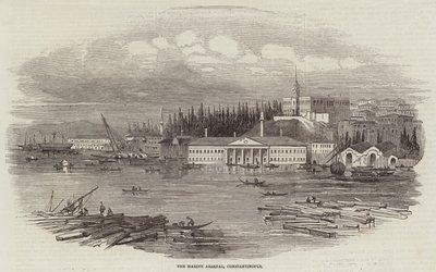 Deniz Arsenal, Konstantinopolis (gravür) by English School
