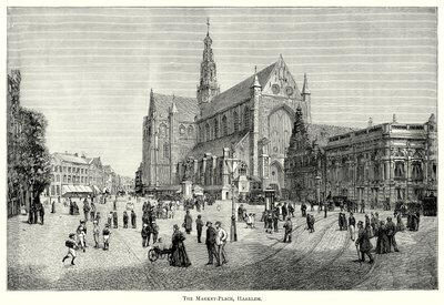 Pazar Yeri, Haarlem (gravür) by English School