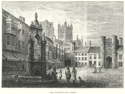 The Market-Place, Wells (gravür) by English School