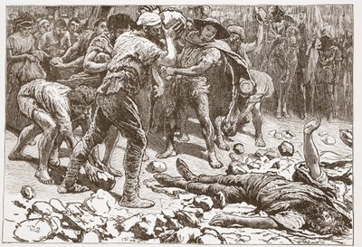 Samosata'lı Konstantin'in Şehitliği, James Aitken Wylie'nin (1808-1890) 'Protestanlığın Tarihi'nden bir örnek, pub. 1878 (gravür) by English School