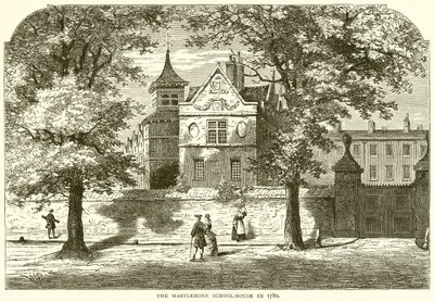 1780 yılında Marylebone Okul Evi by English School