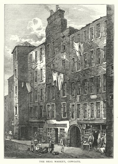Yemek Pazarı, Cowgate (gravür) by English School