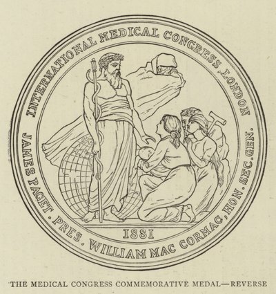 Tıp Kongresi Hatıra Madalyası, Ters (gravür) by English School