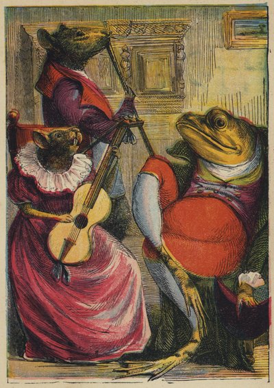 The Merry-Making (renkli taş baskı) by English School