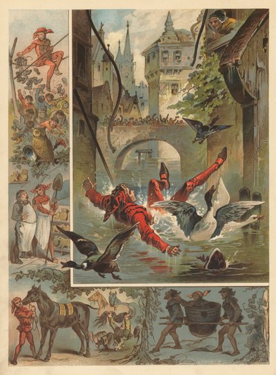 Neşeli Soytarı (chromolitho) by English School