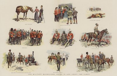 Askeri Manevralar, Kamp İçi ve Kamp Hakkında Notlar (chromolitho) by English School