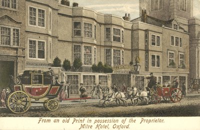 Mitre Hotel, Oxford (renkli taş) by English School