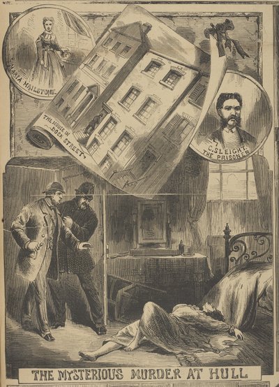 'Hull'daki Gizemli Cinayet', Resimli Polis Haberleri by English School