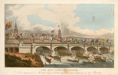 Yeni Londra Köprüsü, 1 Ağustos 1831 by English School