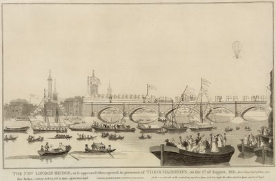 Yeni Londra Köprüsü, 1 Ağustos 1831 by English School