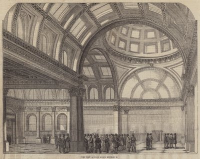 Yeni Londra Menkul Kıymetler Borsası (gravür) by English School