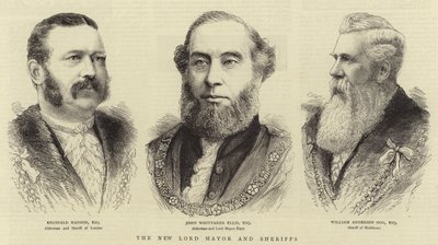 Yeni Lord Mayor ve Şerifler (gravür) by English School