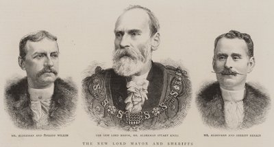 Yeni Lord Mayor ve Şerifler (gravür) by English School