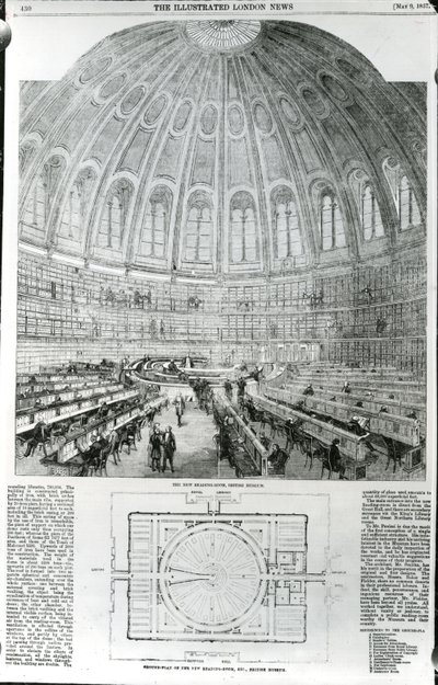 Yeni Okuma Odası, British Museum, The Illustrated London News, 9 Mayıs 1857