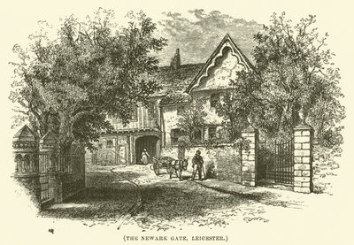 Newark Kapısı, Leicester (gravür) by English School