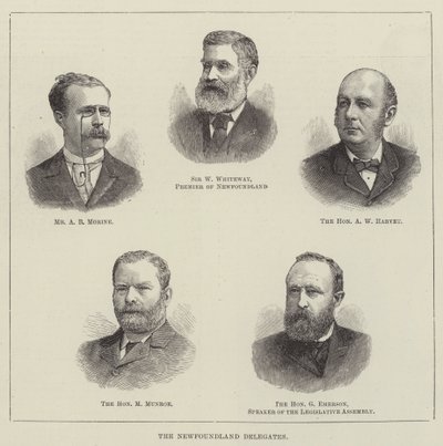 Newfoundland Delegeleri (gravür) by English School