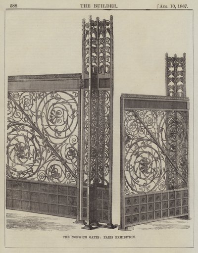 Norwich Gates, Paris Sergisi (gravür) by English School
