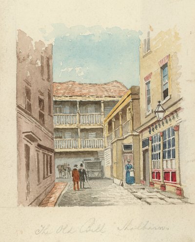 The Old Bell Inn, Holborn, Londra (kağıt üzerinde wc) by English School
