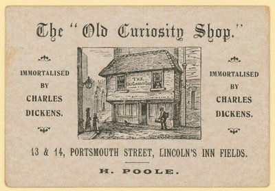 The Old Curiosity Shop, Portsmouth Caddesi, Lincolns Inn Fields, Londra; Poole Atık Kağıt Satıcısı by English School