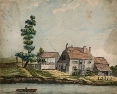 The Old Eel Pie House, Battersea (kağıt üzerinde wc) by English School