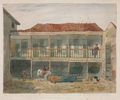 The Old George Inn, Snow Hill (kağıt üzerinde wc) by English School