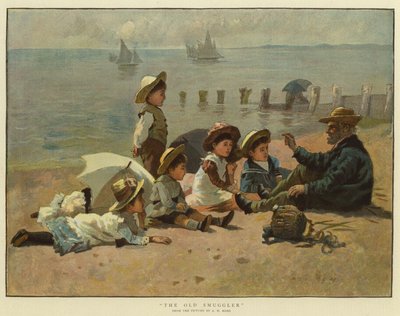 Yaşlı Kaçakçı (renkli taş baskı) by English School