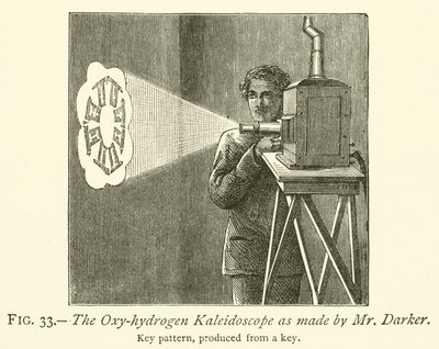 Bay Darker tarafından yapılan Oksi-hidrojen Kaleydoskop (gravür) by English School