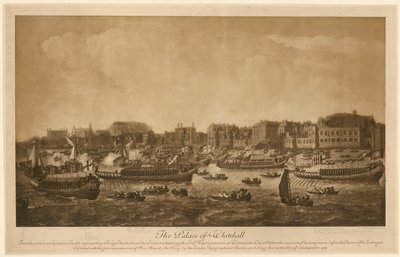 Whitehall Sarayı, 1683 by English School