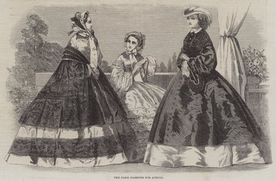 Ağustos için Paris Modası (gravür) by English School