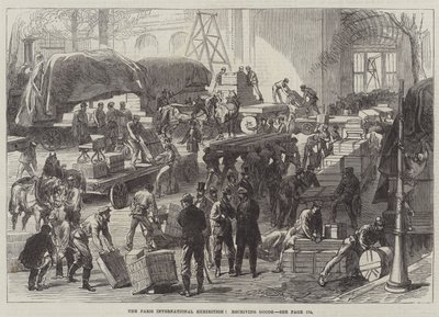Paris Uluslararası Sergisi, Malların Alınması (gravür) by English School