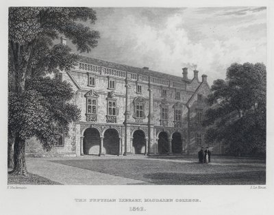Pepysian Kütüphanesi, Magdalen Koleji, 1842 by English School