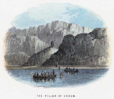 Usdum Sütunu (renkli gravür) by English School