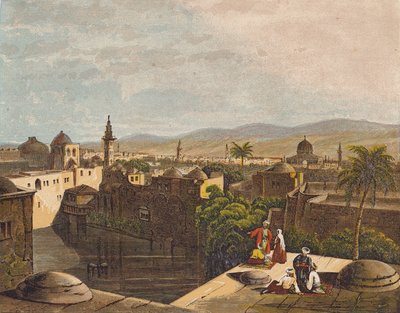 Siloam Havuzu, Kudüs (renkli taş baskı) by English School