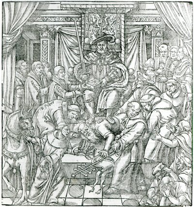 The Pope suppressed by King Henry VIII, 1534   by English School