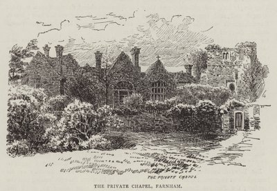 Özel Şapel, Farnham (gravür) by English School