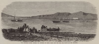 Süveyş Kıstağı, Süveyş ve Kızıldeniz, Kıstağın Güneyinde Önerilen Kanal (gravür) by English School